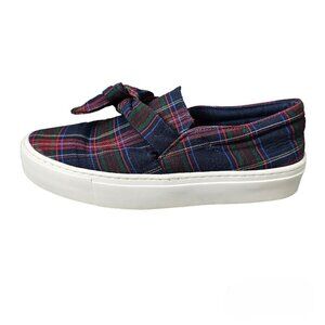 Zara Plaid With Bow Slip On Sneaker Shoes